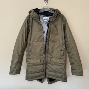 Columbia Sportswear Olive Green Jacket Omni-heat Reflective, Size Medium